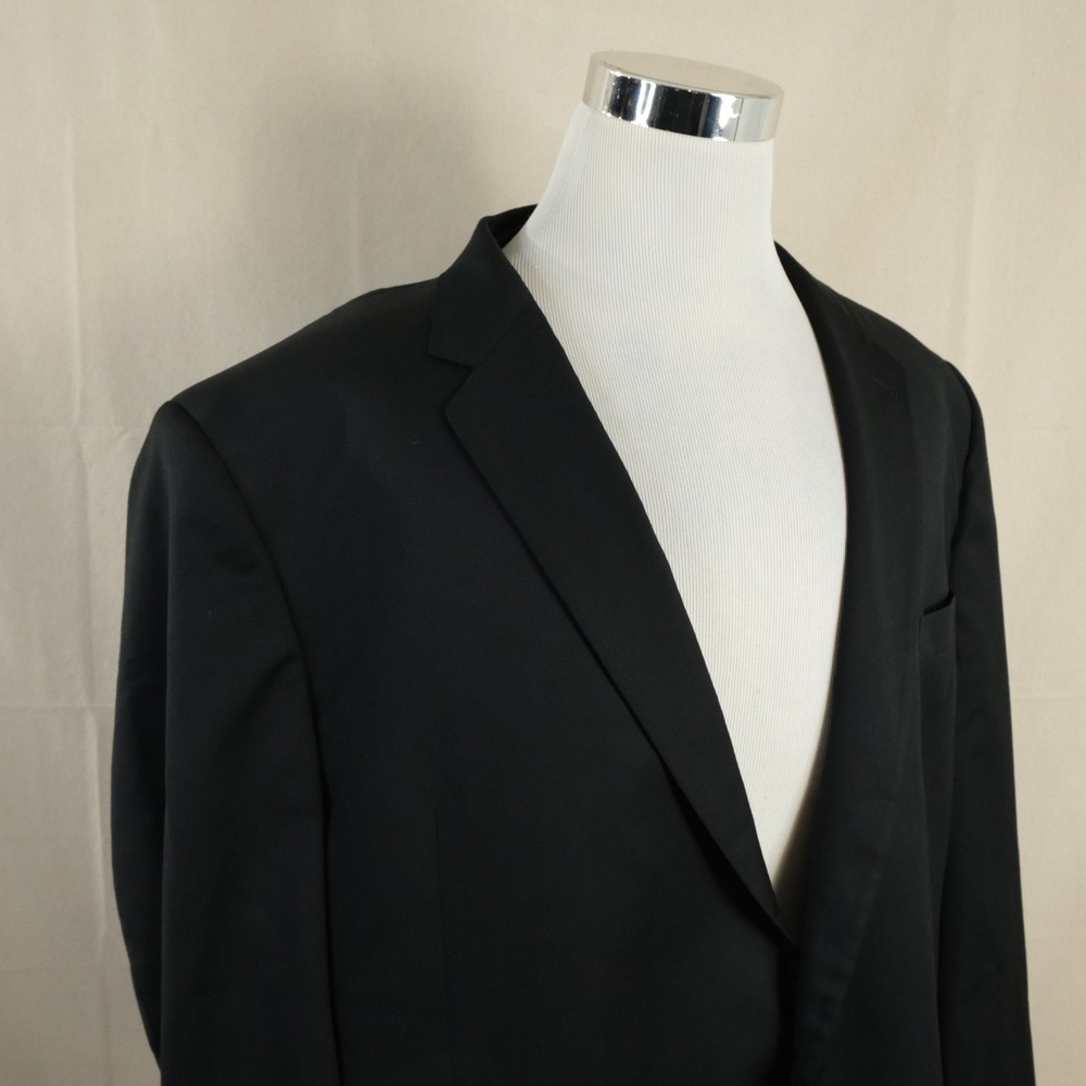 Joseph Abboud 54R Sport Coat REDA Wool Black Two Button Double Vented Formal
